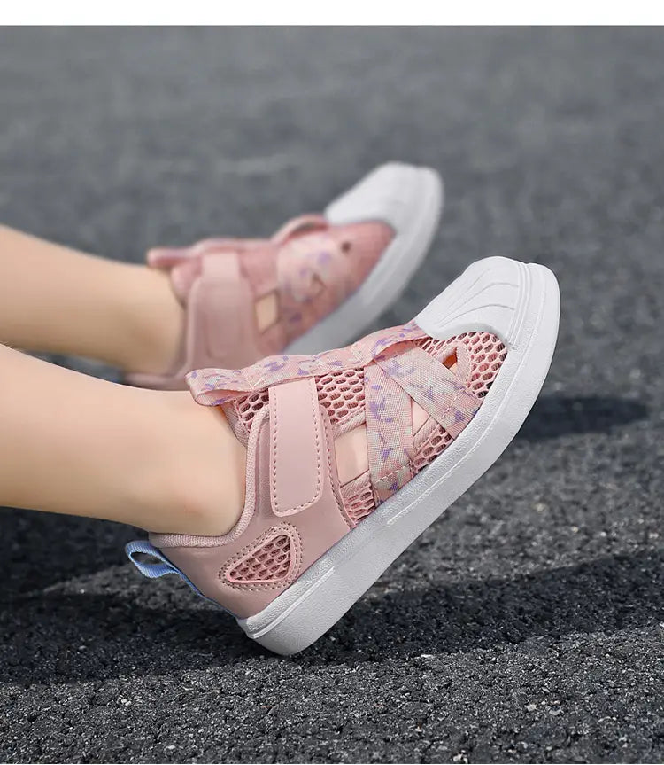 Beautiful Shoe’s Summer Girls Casual Shoes Light Mesh Breathable Sneakers Children Autumn Tenis Cute Female Sport
