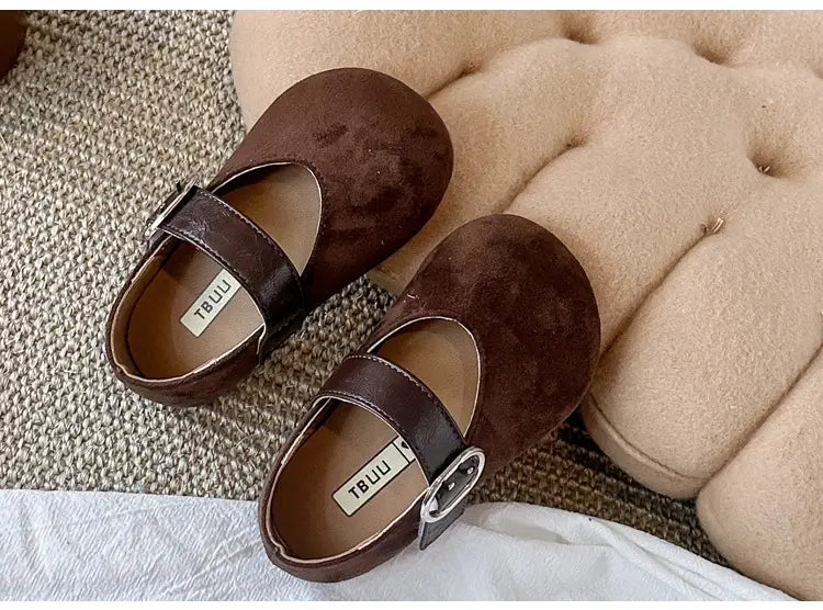 Beautiful Shoe’s Fashion Leopard Print Kid Shoe2026spring New Cute Girl Shoe Retro Princess Shoe Brand Girl Leather