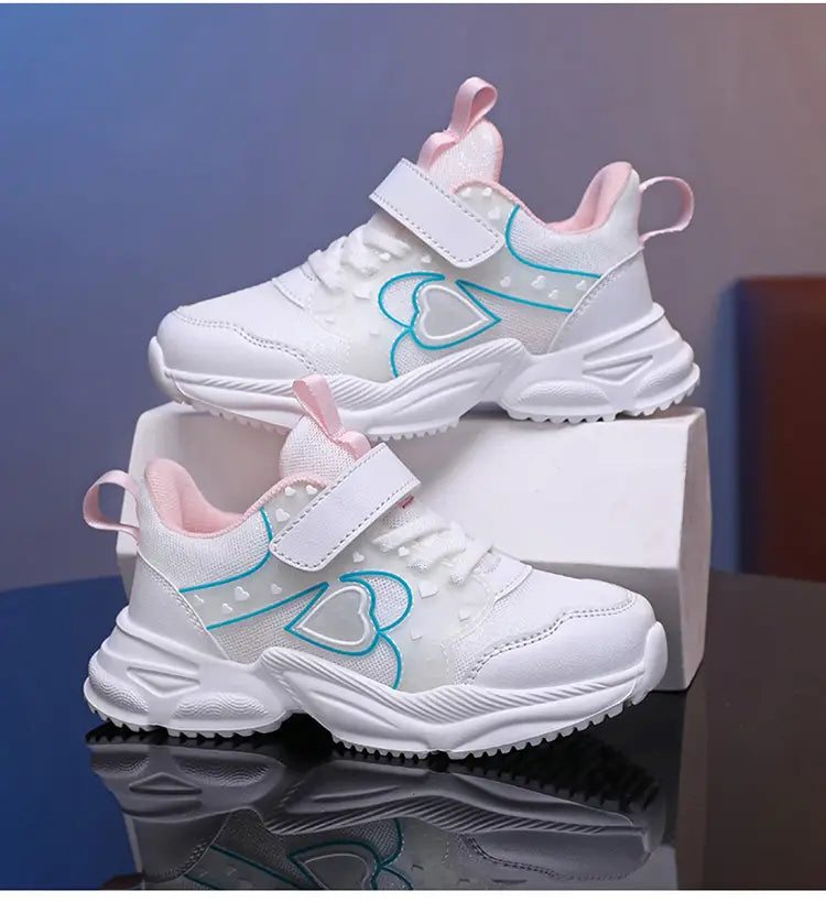 Beautiful Shoe’s Girls Sport Shoes Waterproof Running Shoes Kids Sneakers Tenis Infantil Pink Breathable Antislip