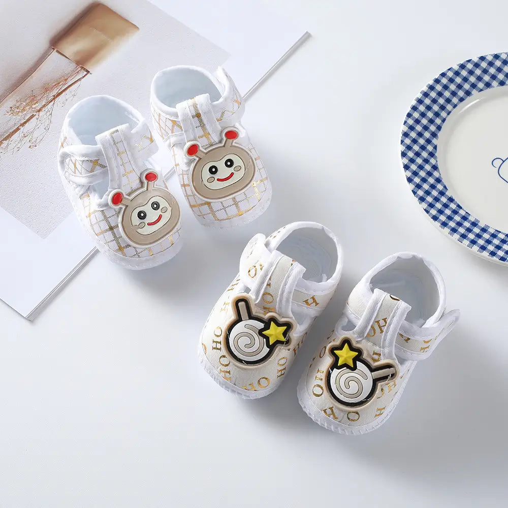 Beautiful Shoe’s Newborn Baby Boy Girls Shoes Spring Autumn Lovely Floral Embroidery Anti-Slip Sneaker Crib Shoes Soft