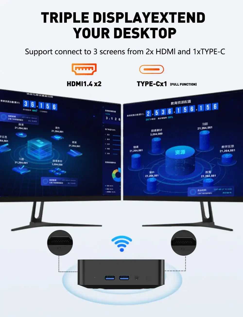 LENO Mini PC Gamer Portable Computer Intel Core i9-10980HK 32GB RAM 2TB SSD FHD Bluetooth WiFi6 Windows 11 Gaming