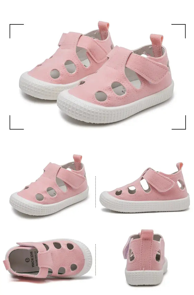 Beautiful Shoe’s Kids Half Sandals Boys Sports Casual Shoes Cut-outs Hollow Fashion 2024 New Spring Summer Toddlers