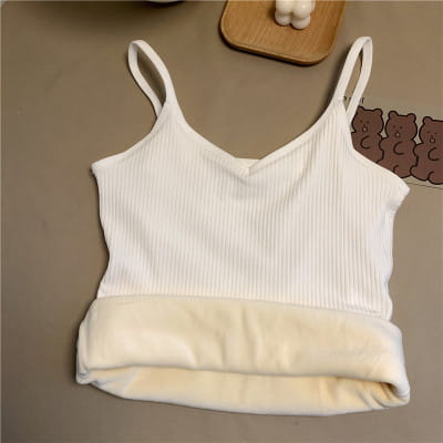 T-shirt Sleeveless Tops Women Winter Warm Underwear Solid Color Thermal Casual Nightwear Sexy Elasticity Female Thin