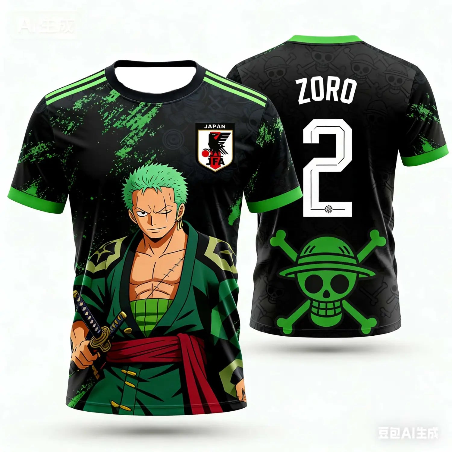 One Piece Monkey D. Luffy Japan Soccer Jersey 10 Quick Dry T-Shirt For Men Women Kids Anime Fan Tee Summer Sports