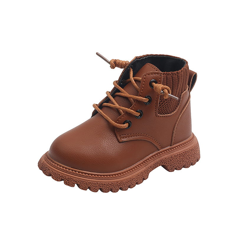 Beautiful Shoe’s Kids Leather Chelsea Boots Waterproof Children Sneakers Beige Toddler Snow Boots Girl Winter Shoe Boy