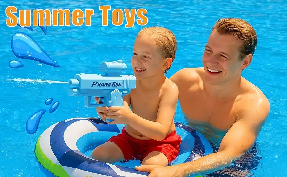 Prank Water Gun 2 Way Non Electric Pistol High-pressure Two Sided Automatic Shooting Water Beach Toy Gun For kid