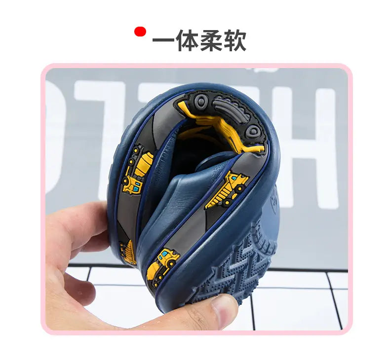 Beautiful Shoe’s Children Shoes Baby Boys Slippers Cartoon Excavator Print Clogs Summer Breathable Soft Indoor Sports