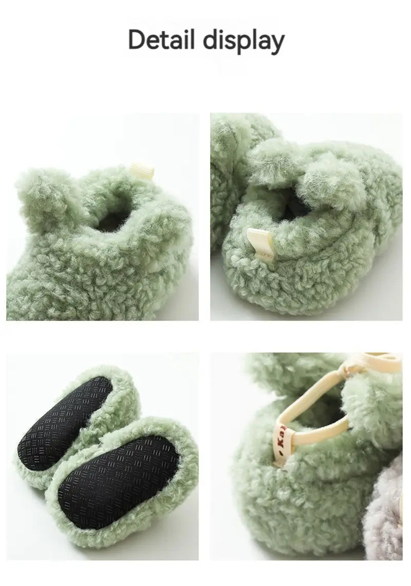Beautiful Shoe’s Baby Shoes Winter Baby Boy Girl Booties Fluff Soft Toddler Shoes First Lamb Cashmere Anti-Slip Warm