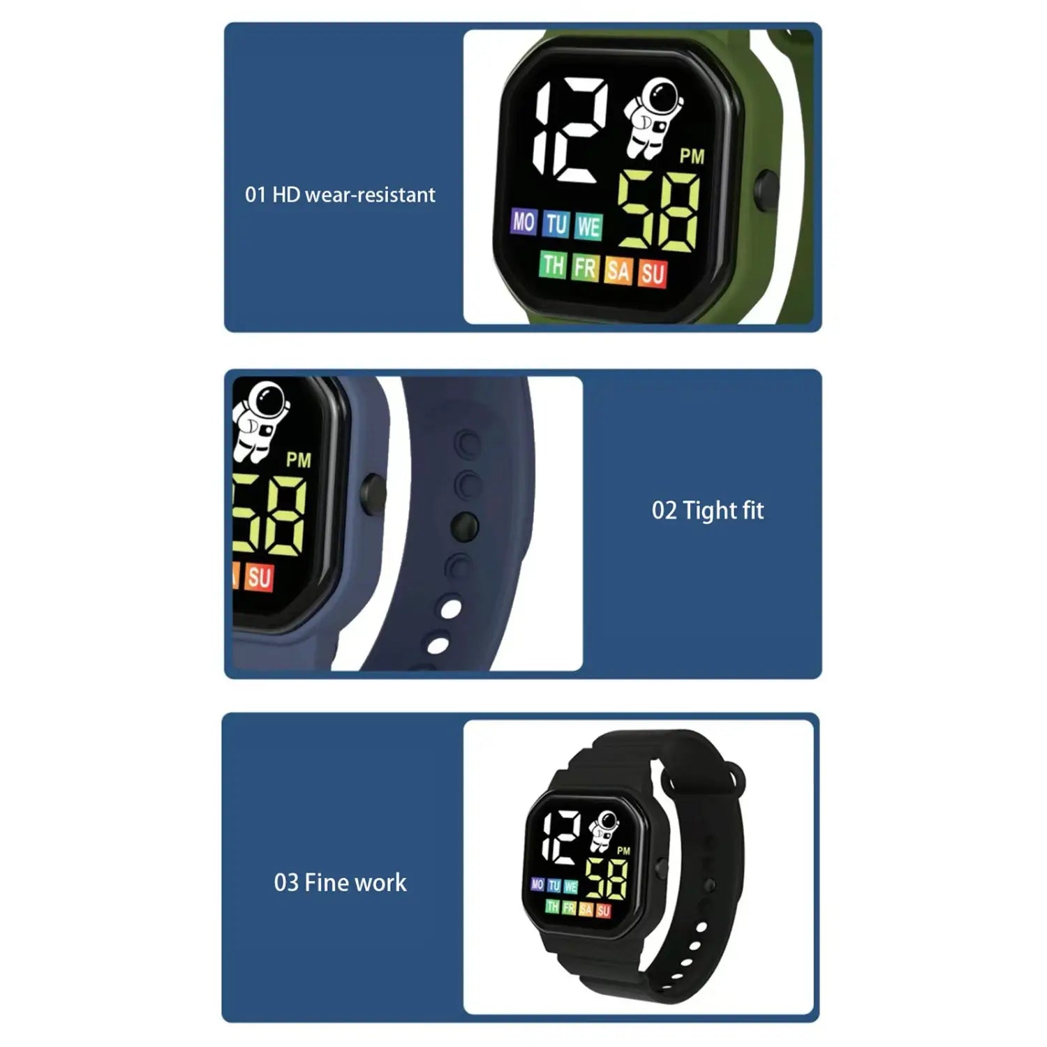 Montre Children’s Smart Watch Display Week LED Digital Wrist Watches For Boy Girl Waterproof Sport Watch Montre Enfant