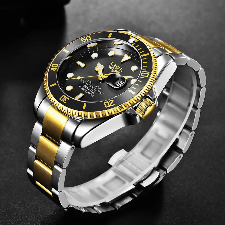 Montre LIGE Watch For Men Top Brand Luxury Fashion Men Watch Casual Business Waterproof Chronograph Quartz Wristwatches