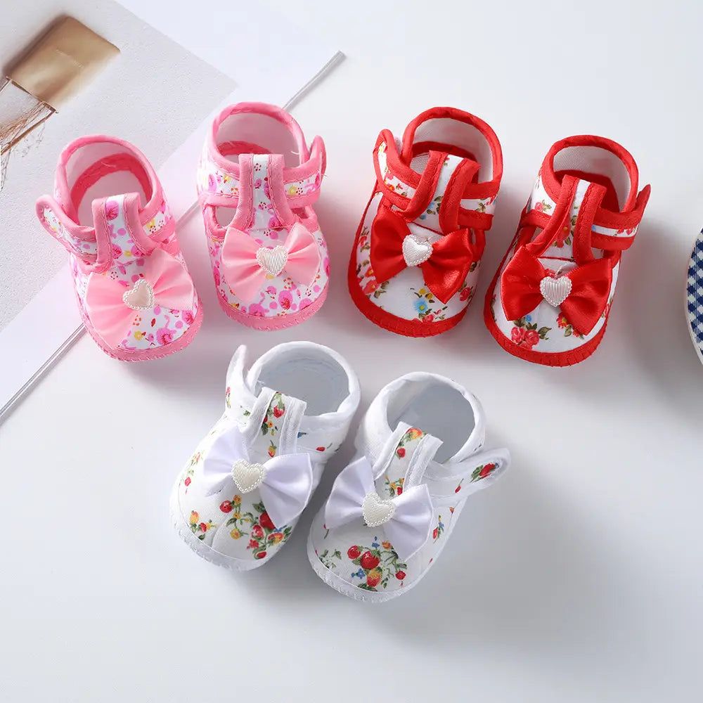 Beautiful Shoe’s Newborn Baby Boy Girls Shoes Spring Autumn Lovely Floral Embroidery Anti-Slip Sneaker Crib Shoes Soft