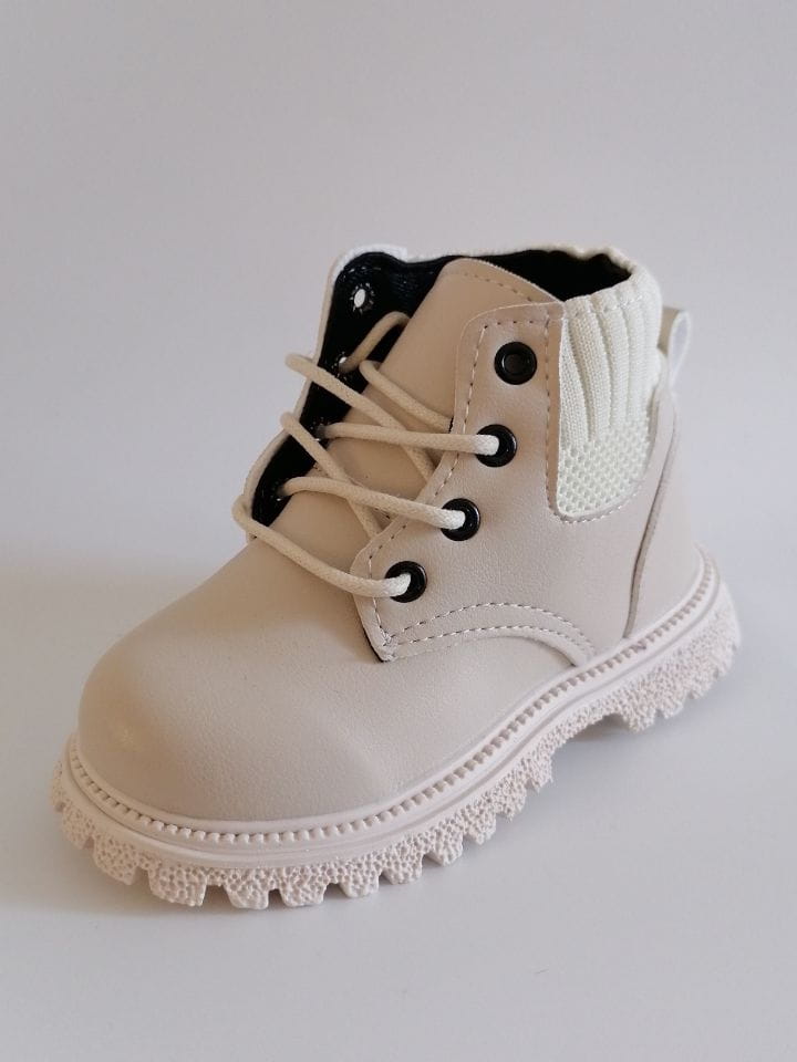 Beautiful Shoe’s Kids Leather Chelsea Boots Waterproof Children Sneakers Beige Toddler Snow Boots Girl Winter Shoe Boy