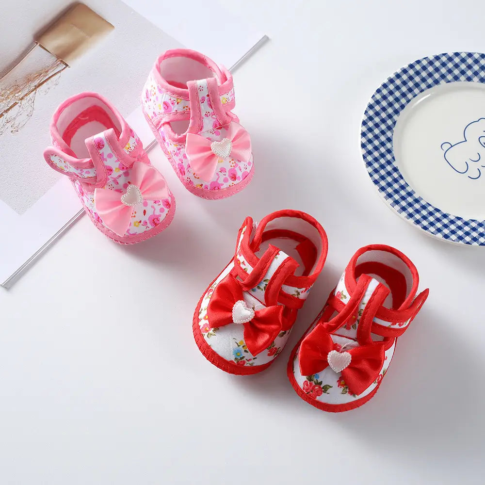 Beautiful Shoe’s Newborn Baby Boy Girls Shoes Spring Autumn Lovely Floral Embroidery Anti-Slip Sneaker Crib Shoes Soft