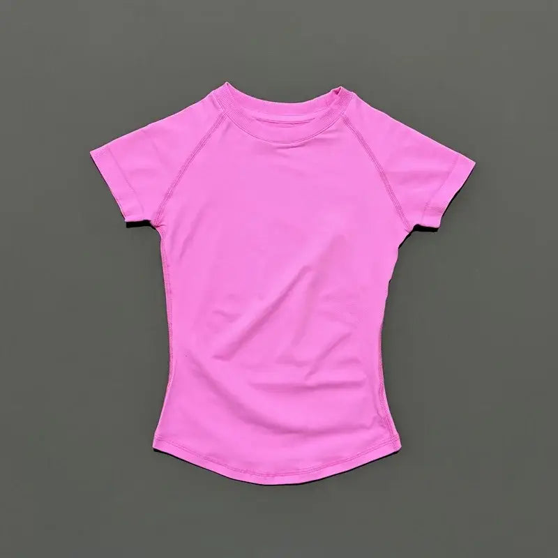Sport Short Sleeve Top Women Seamless Yoga Leotard Clothing Running Sports T Shirt Gym Yoga Slim Fitness Active Top Tee