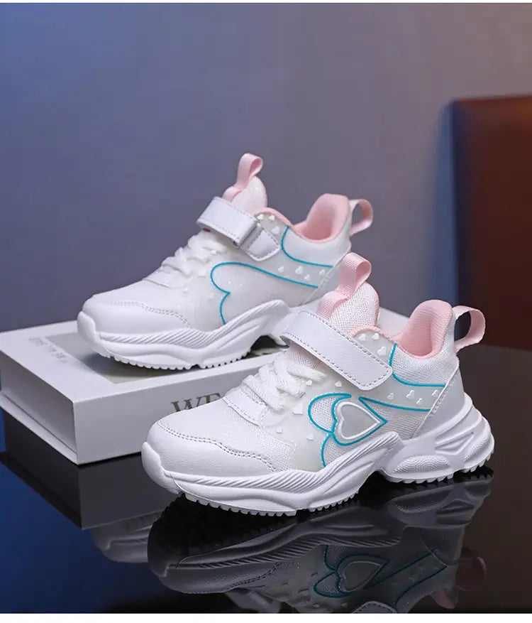 Beautiful Shoe’s Girls Sport Shoes Waterproof Running Shoes Kids Sneakers Tenis Infantil Pink Breathable Antislip