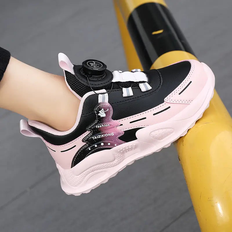 Beautiful Shoe’s Children Sneaker Boys Casual Shoes Leather Student Walking Shoes Kids Non-slip Lightweight Girls