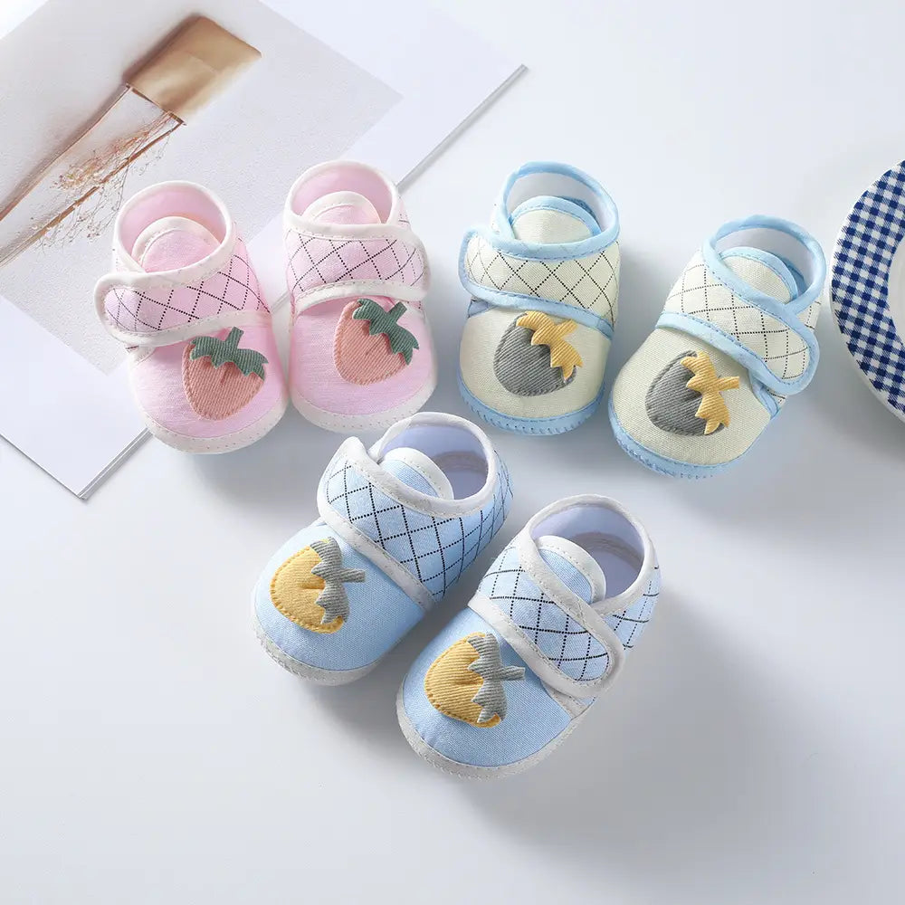 Beautiful Shoe’s Newborn Baby Boy Girls Shoes Spring Autumn Lovely Floral Embroidery Anti-Slip Sneaker Crib Shoes Soft