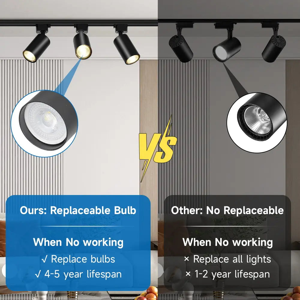 GU10 LED Track Light Full Sets Ceiling Lghting Indoor kitchen Lamp Led Spotlight for Living Room Store Decor Ceiling