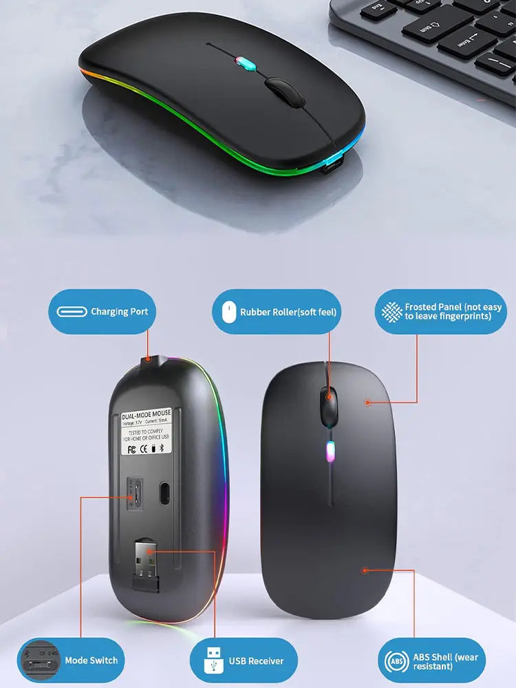 Silent Bluetooth Mouse Marcaron Computer Laptop Optical Mouse Wireless for iPad Samsung Xiaomi Lenovo Tablet Universal