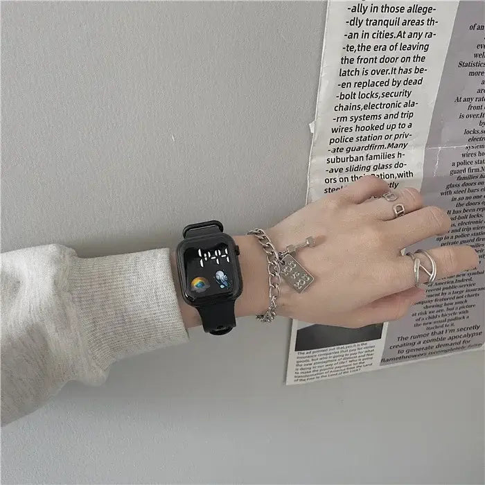 Digital LED Sports Wristwatch for Men and Women