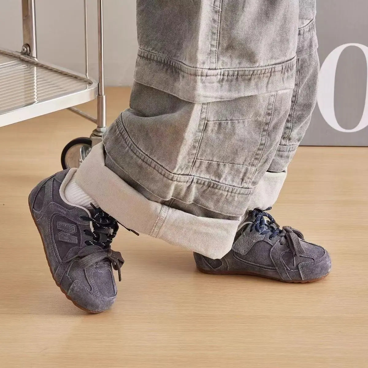 Beautiful Shoe’s Autumn Children’s Boys Girls Microfiber Leather Thin Bottom Running Shoes Kid Toddler Two-tone