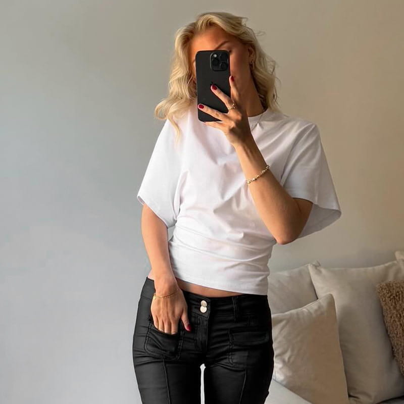 Gray Cropped T-shirt Women’s O-neck Corset Tops Fashion Casual Solid Streetwear Spring Summer Short Tee Shirts for Girls