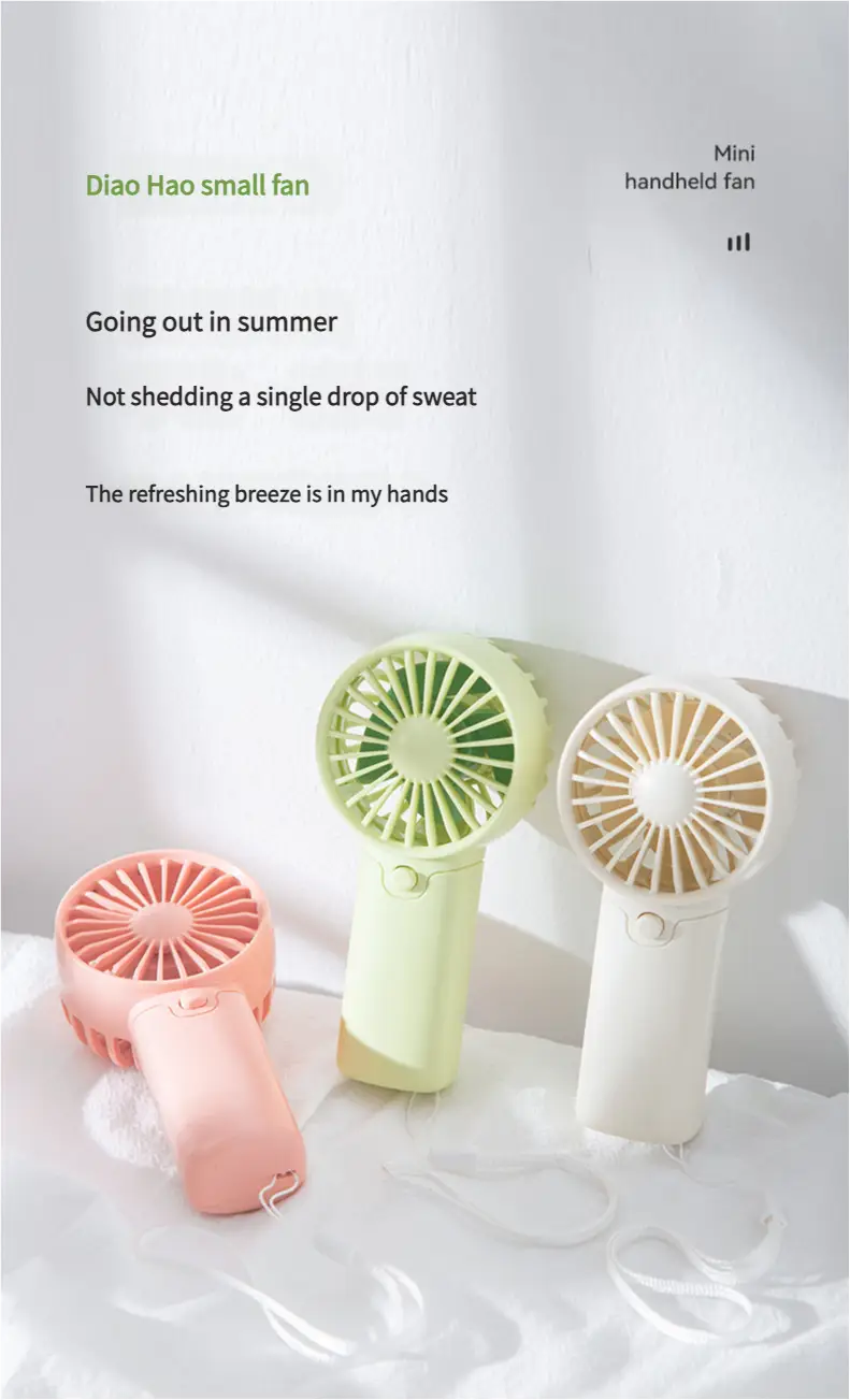 Portable Fan Convenient Creative Small Fan Pocket Hand-held Fan Lightweight AA Battery Handheld Mini Fan Air Coolers